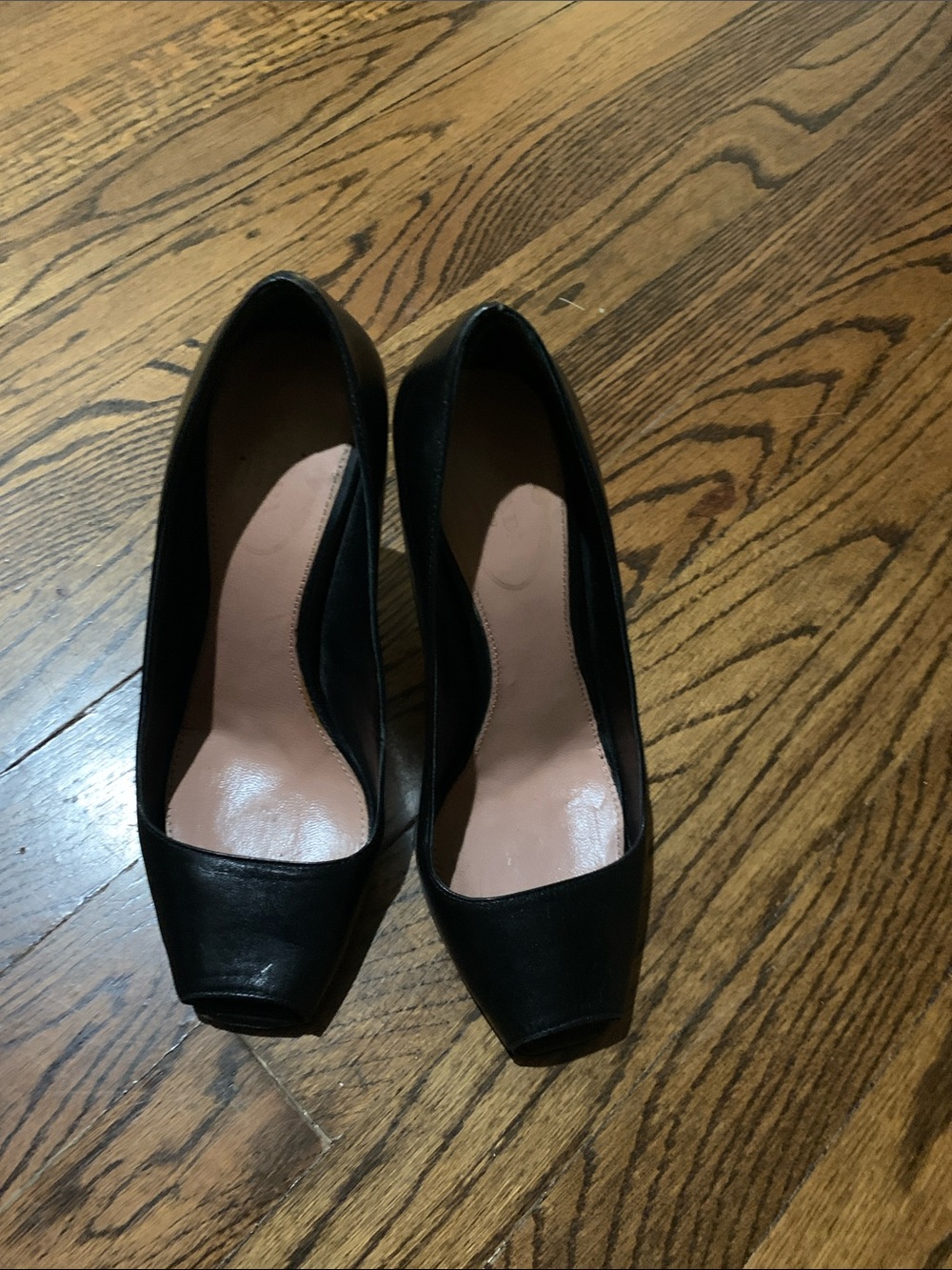 Prada Classic Black Women's Peep-Toe Pumps